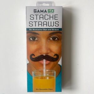 Mustache straws